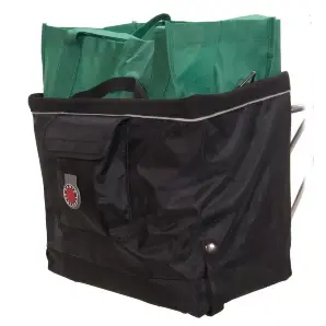 Grocery Pannier for Shopping  showing grocery bag inside